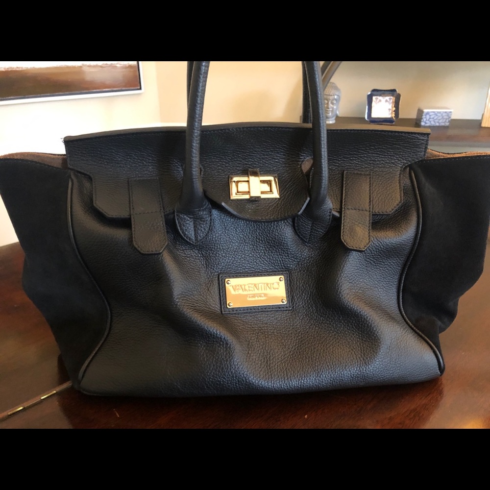Valentino Leather and Suede Handbag